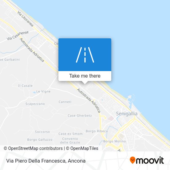 Via Piero Della Francesca map
