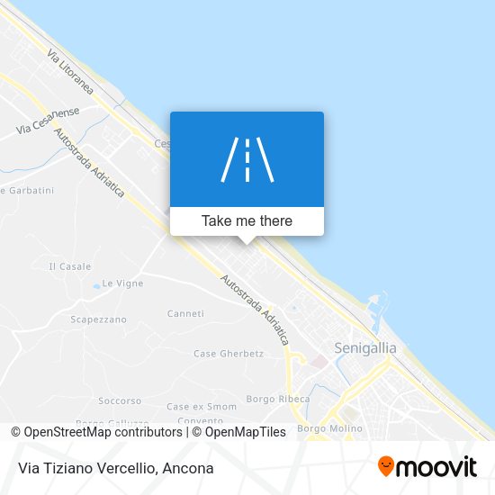 Via Tiziano Vercellio map