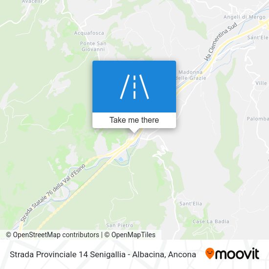 Strada Provinciale 14 Senigallia - Albacina map