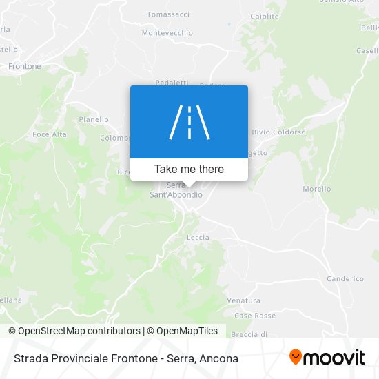 Strada Provinciale Frontone - Serra map