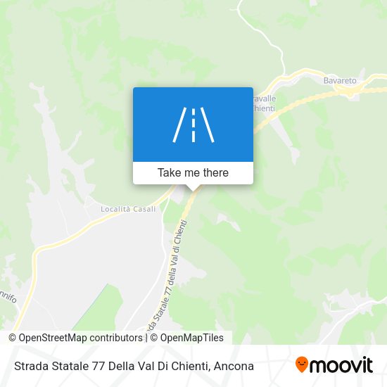 Strada Statale 77 Della Val Di Chienti map