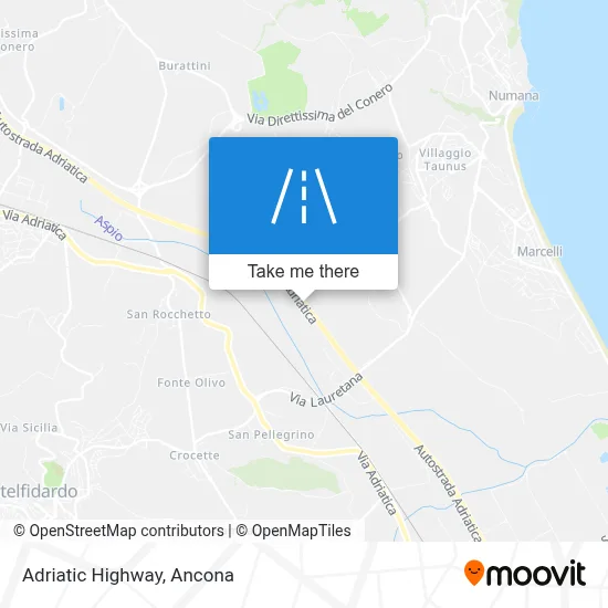 Adriatic Highway map