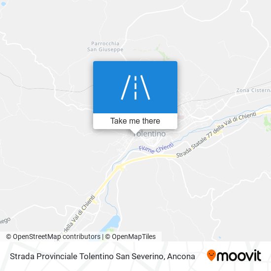 Strada Provinciale Tolentino San Severino map