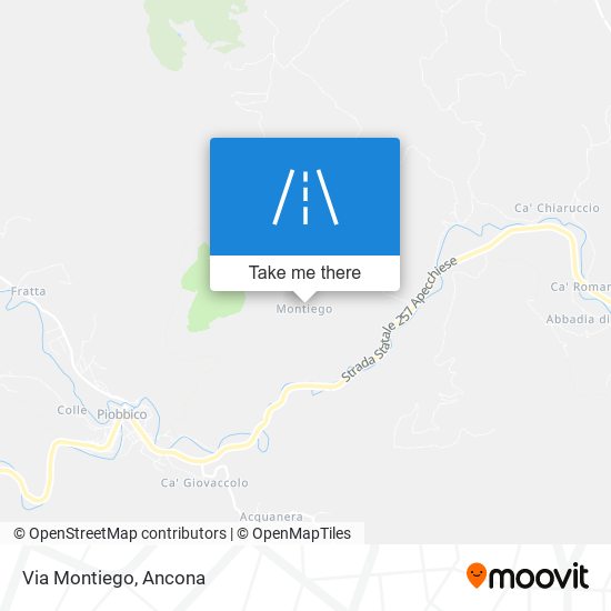 Via Montiego map