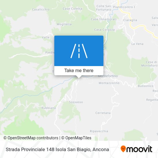 Strada Provinciale 148 Isola San Biagio map