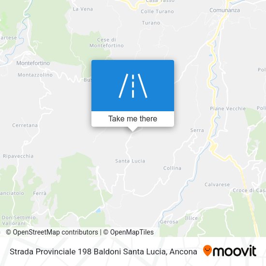 Strada Provinciale 198 Baldoni Santa Lucia map