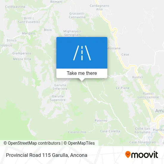 Provincial Road 115 Garulla map