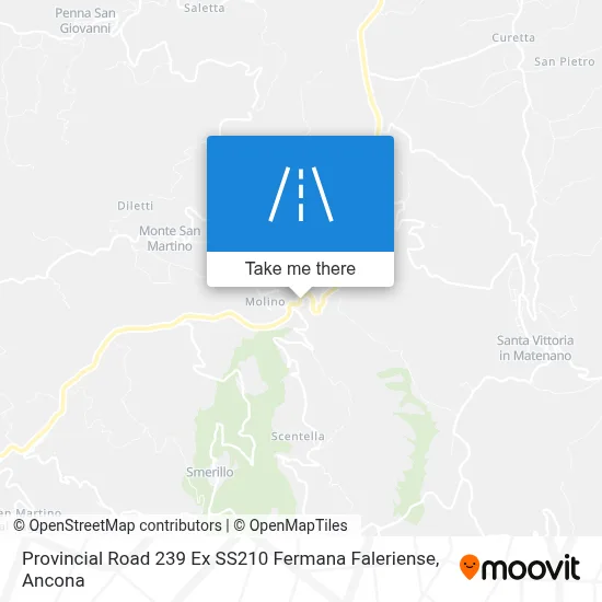 Provincial Road 239 Ex SS210 Fermana Faleriense map