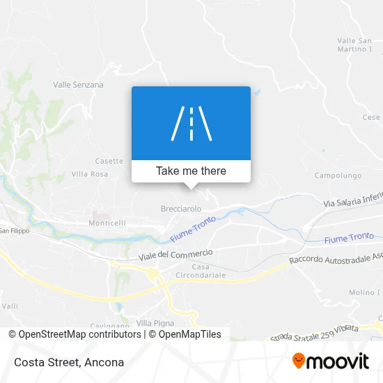Costa Street map