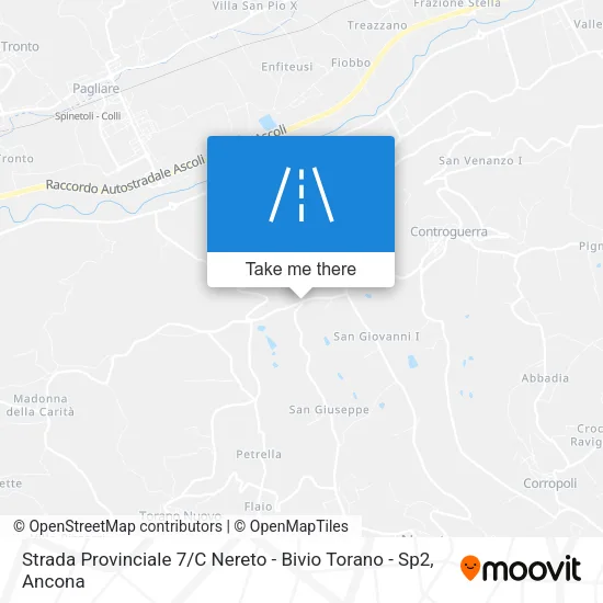 Strada Provinciale 7 / C Nereto - Bivio Torano - Sp2 map