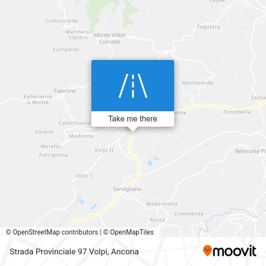 Strada Provinciale 97 Volpi map