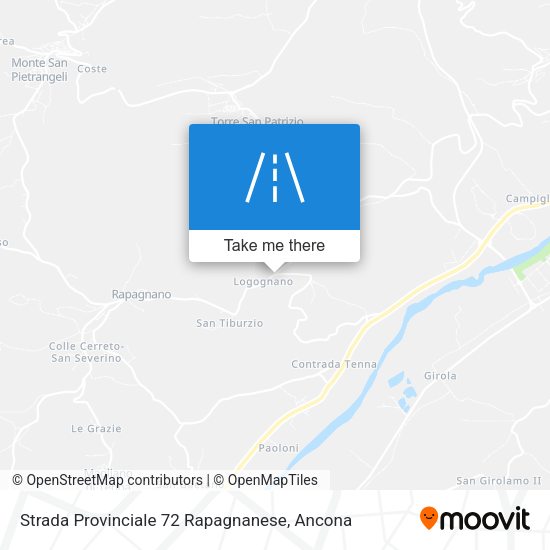 Strada Provinciale 72 Rapagnanese map
