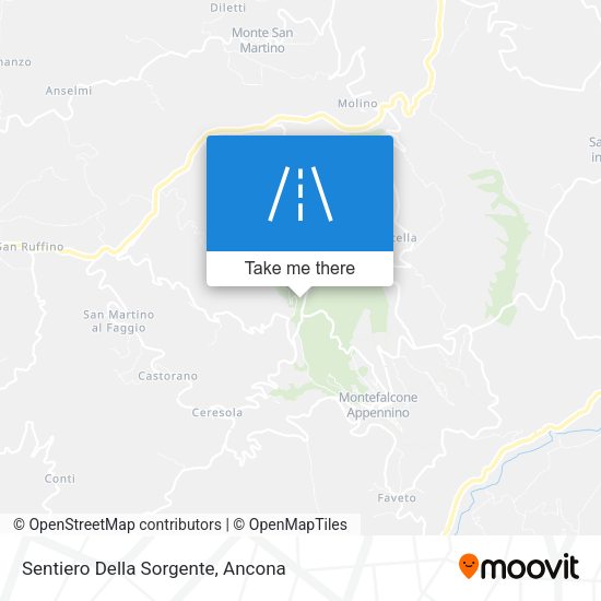 Sentiero Della Sorgente map