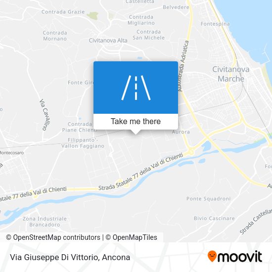Via Giuseppe Di Vittorio map