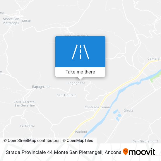 Strada Provinciale 44 Monte San Pietrangeli map