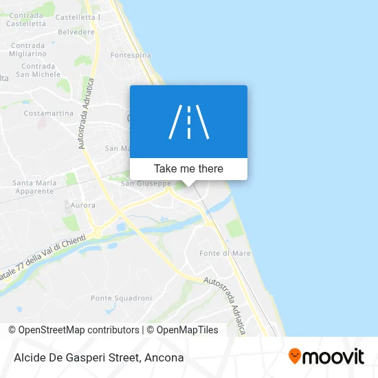Alcide De Gasperi Street map