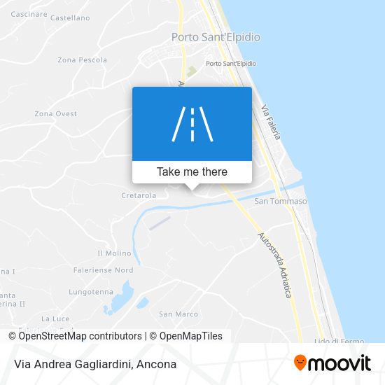 Via Andrea Gagliardini map