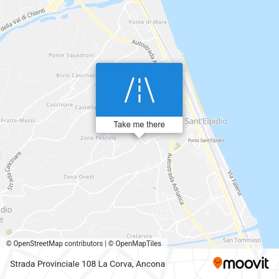 Strada Provinciale 108 La Corva map