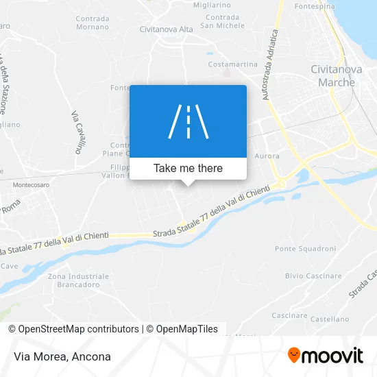 Via Morea map