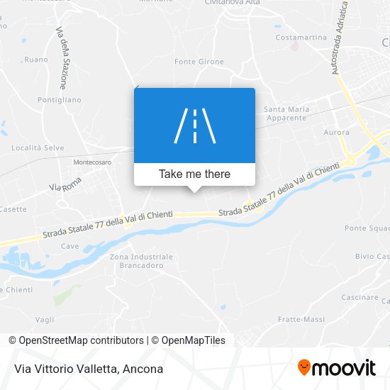 Via Vittorio Valletta map