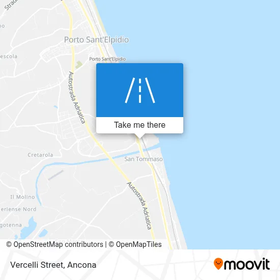 Vercelli Street map