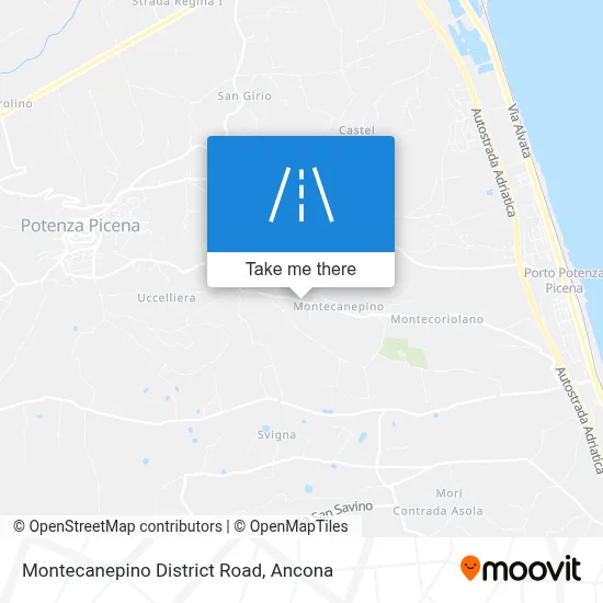 Montecanepino District Road map