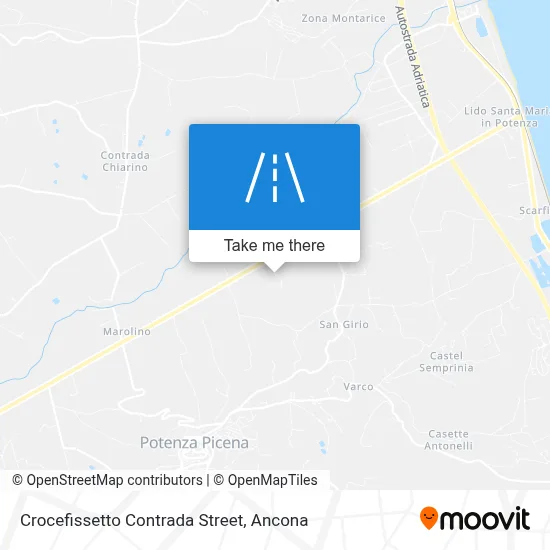 Crocefissetto Contrada Street map