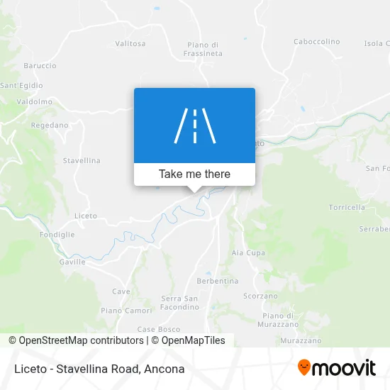 Liceto - Stavellina Road map