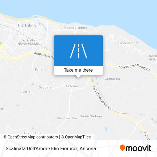 Scalinata Dell'Amore Elio Fiorucci map