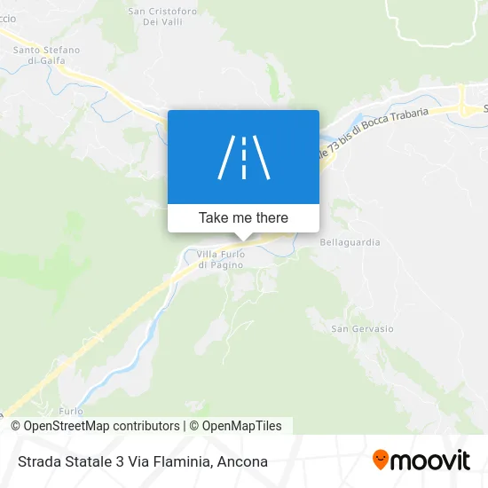 State Road 3 Flaminia Street map