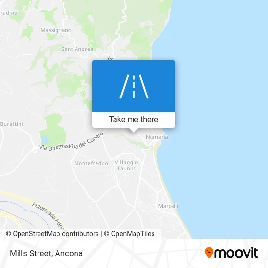 Mills Street map