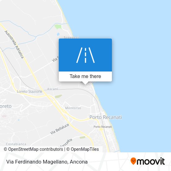Via Ferdinando Magellano map