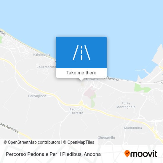 Percorso Pedonale Per Il Piedibus map