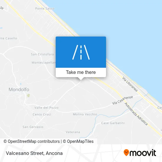 Valcesano Street map