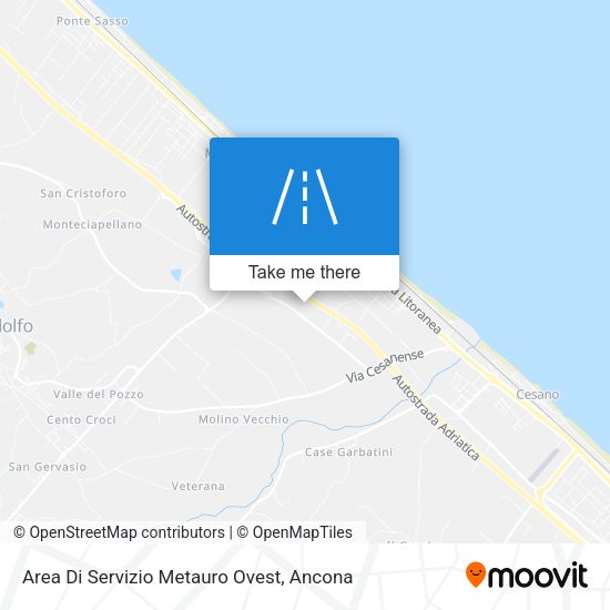 Area Di Servizio Metauro Ovest map