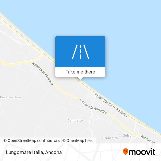 Lungomare Italia map