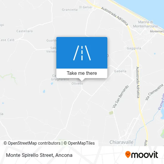 Monte Spirello Street map