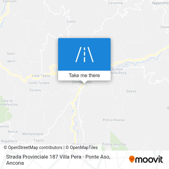 Strada Provinciale 187 Villa Pera - Ponte Aso map