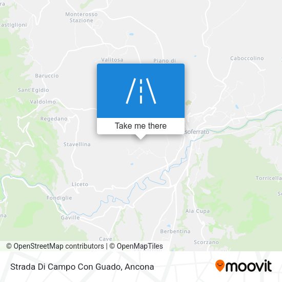 Strada Di Campo Con Guado map