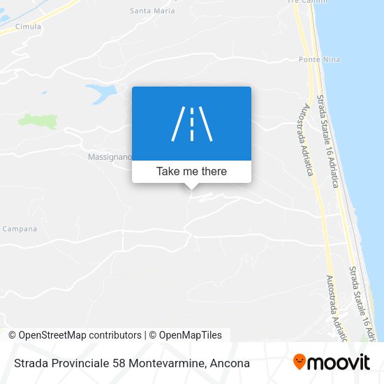 Strada Provinciale 58 Montevarmine map
