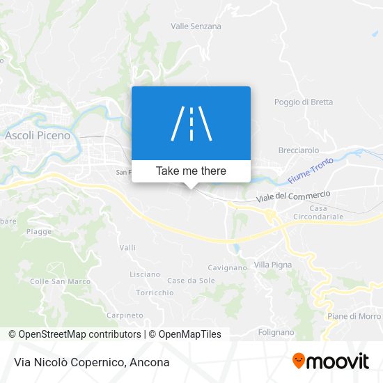 Via Nicolò Copernico map