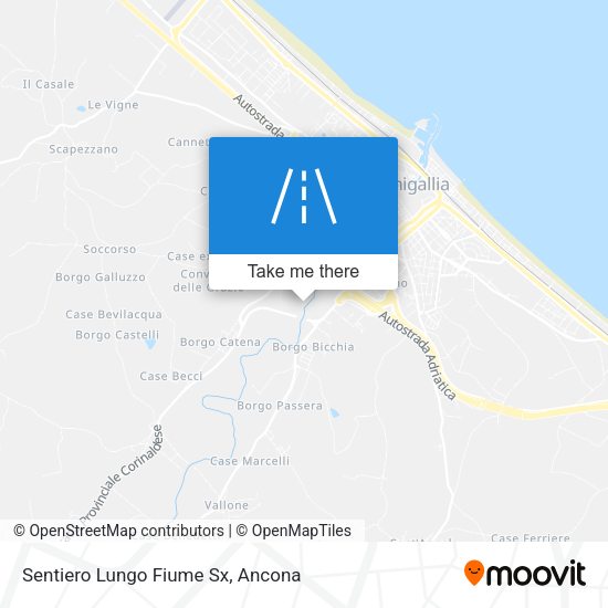 Sentiero Lungo Fiume Sx map