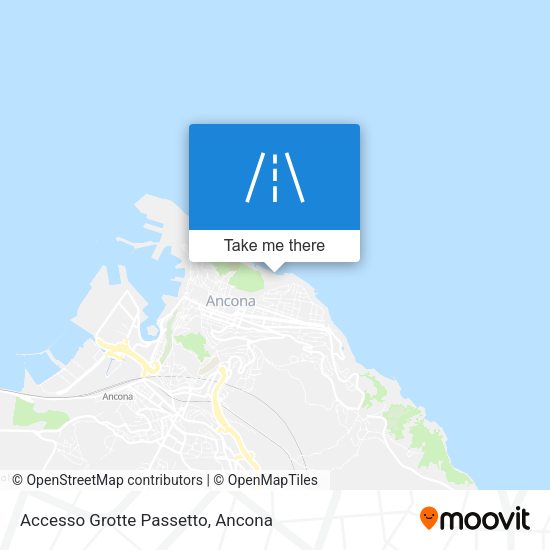 Accesso Grotte Passetto map