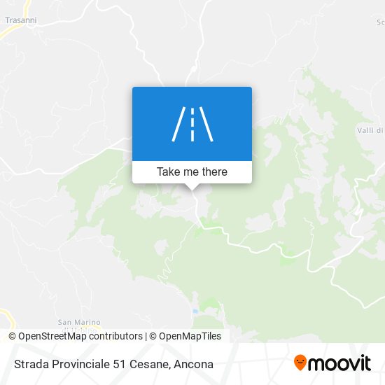 Strada Provinciale 51 Cesane map