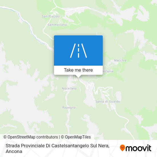 Strada Provinciale Di Castelsantangelo Sul Nera map