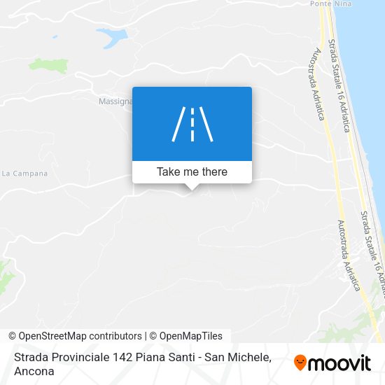 Strada Provinciale 142 Piana Santi - San Michele map