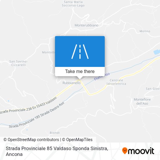 Strada Provinciale 85 Valdaso Sponda Sinistra map