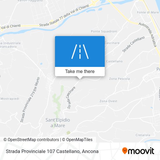Strada Provinciale 107 Castellano map