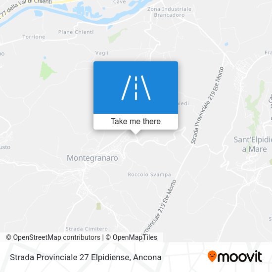 Strada Provinciale 27 Elpidiense map