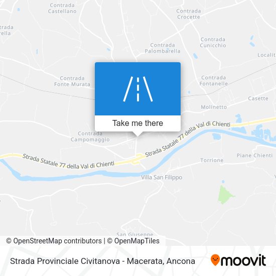 Strada Provinciale Civitanova - Macerata map